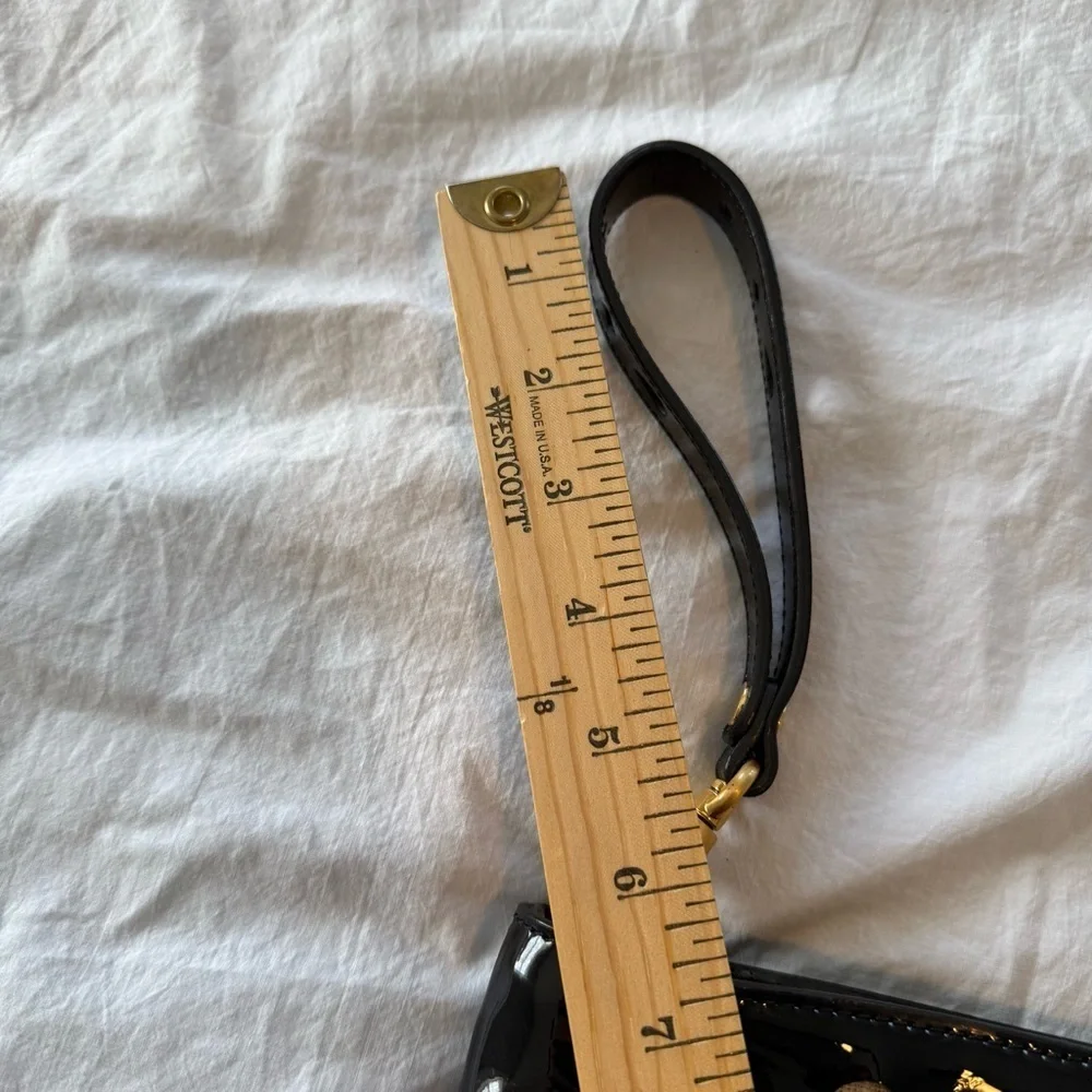 Sondra Roberts Black and Gold Wristlet Clutch, Like New!